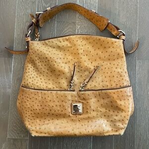 Dooney & Bourke “Dillen” Ostrich-Embossed Leather Shoulder Bag